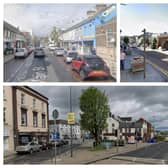 A range of revitalisation projects are being proposed for Carrickfergus, Larne, and Ballymena.  Photos: Google maps