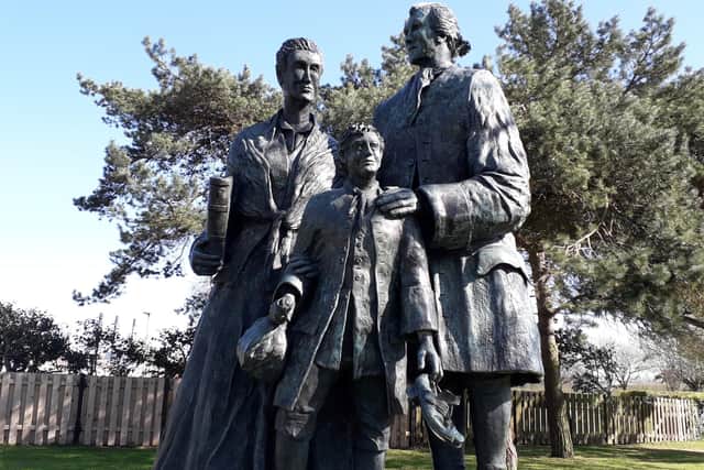Emigrant statue at Curran Park.