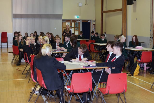 Year 13 Students from St Mary’s High School and Limavady High School taking part in Enterprise Awareness Day