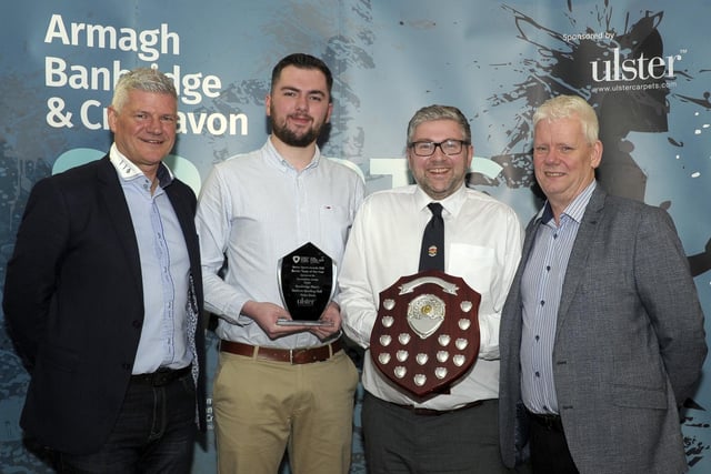 The Senior Team of the Year award was won by Banbridge Bowling Club Pairs Team,  pictured with Neil Teggart (Downshire Arms Hotel) and Seamus McGrath (Armagh, Banbridge and Craigavon Sports Forum).