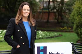 Emma Haughian, Senior Marketing Manager at Hughes Insurance launches the company's Community Fund. Pic credit: Matt Mackey