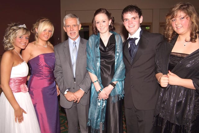 Coleraine College principal in 2008 David Granger pictured with students at the formal Emma Nethery, Kylie McNeill, Julie Downes  Mark Nathan and  Sarah Thompson