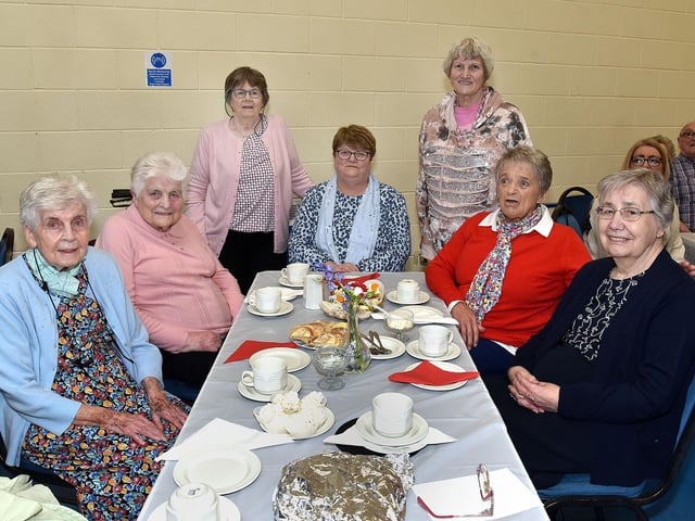 Members of the Richhill Presbyterian Tuesday Morning Club who attended a special afternoon tea event to celebrate the coronation. PT17-262.
