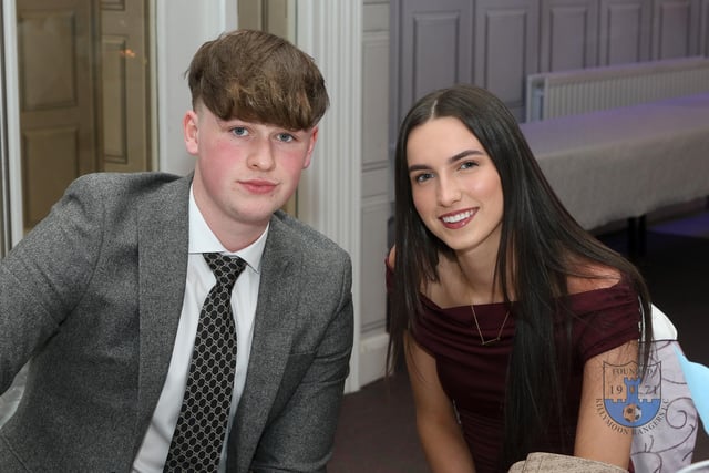 Attending the awards ceremony at the Royal Hotel.