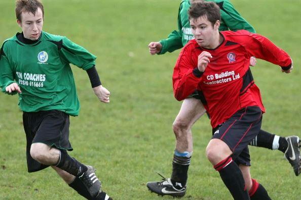 4th Newtownabbey play in the NAFL Division 2B. Their home games are played at Three Mile Water Playing Fields. They are pictured in action in 2009.