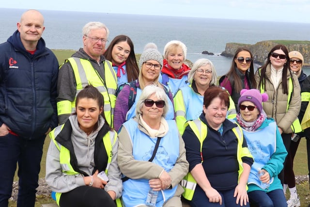 Pictured at the Royal Victoria Group patient and care support NI walk from Ballycastle to Ballintoy, organised by James McCurdy Ballycastle