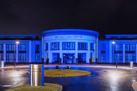 Civic Buildings were lit up blue to mark Loneliness Awareness Week