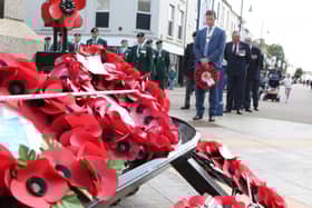 A solemn moment at the annual commemoration service for the Battle of the Somme on Tuesday, July 1 in Coleraine.