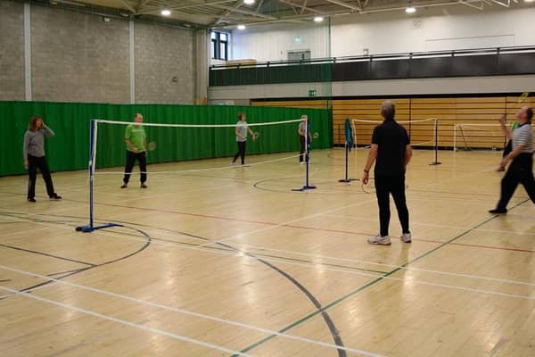 ​Badminton in full swing at the leisure centre.