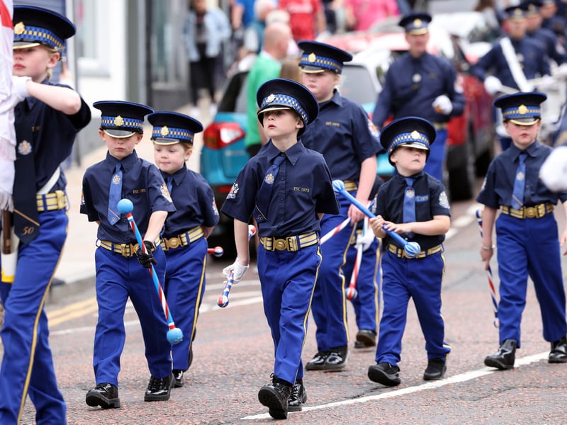 Young talent lead the way for the Robert Graham Memorial Flute Band during the parade.