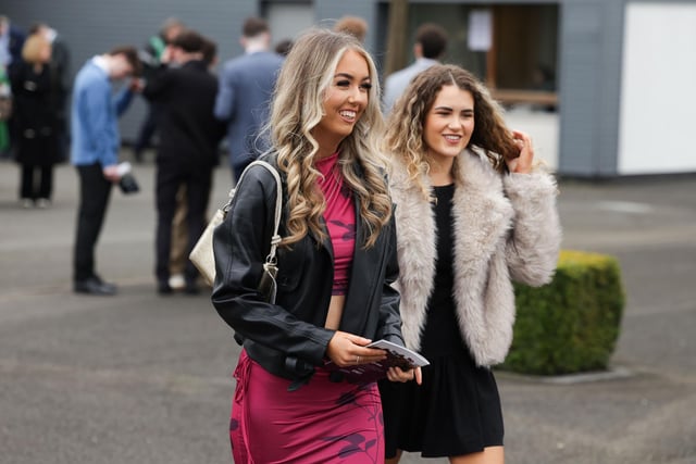 Racegoers pictured at the Bluegrass St Patricks Day Raceday at Down Royal Racecourse.