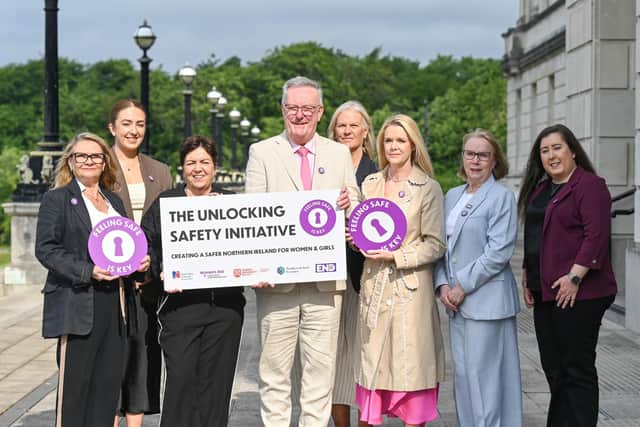 Steph Craig from Ballymoney (second left) pictured with the Health Minister Mike Nesbitt and other representatives.