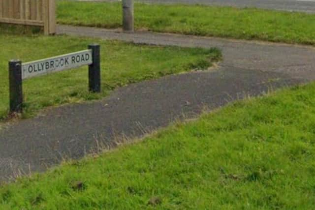 An application has been received by the council for an Irish language street sign at Hollybrook Road, Newtownabbey. Pic: Google Maps