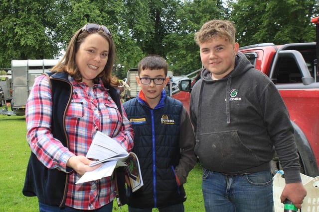 Lurgan Show cattle exhibitors Helen Willis, Freddie Thompson and Joel Trueman.