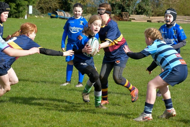 Action from the weekend's rugby blitz.