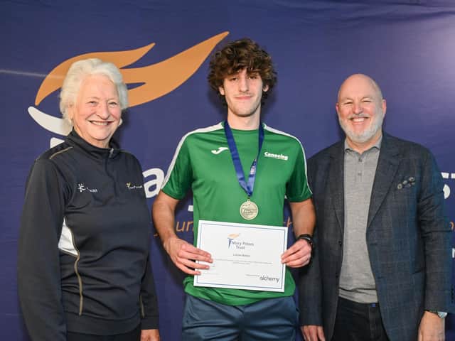Lucian Baban from Lisburn was presented with his award by Lady Mary Peters and Alchemy Technologies CEO, John Harkin.
