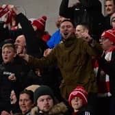 Larne fans were in full voice during the game at Solitude. Pic Colm Lenaghan/Pacemaker.