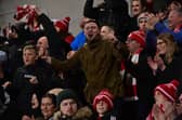 Larne fans were in full voice during the game at Solitude. Pic Colm Lenaghan/Pacemaker.