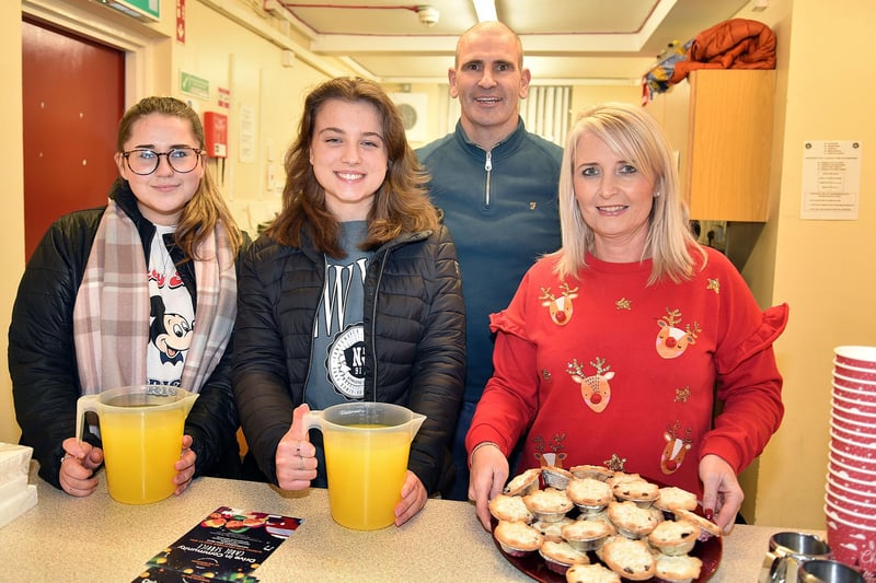 Working hard behind the scenes to keep everyone fed at the Mourneview estate Christmas lights switch on and party are, from left, Victoria Lockhart, Colleen Grzegorczyk and Lisa McCreanor. LM50-246.