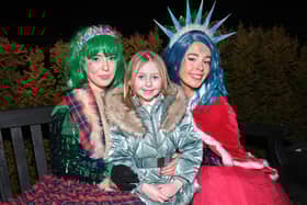Making a pretty picture at the Maghera Christmas lighting-up event.