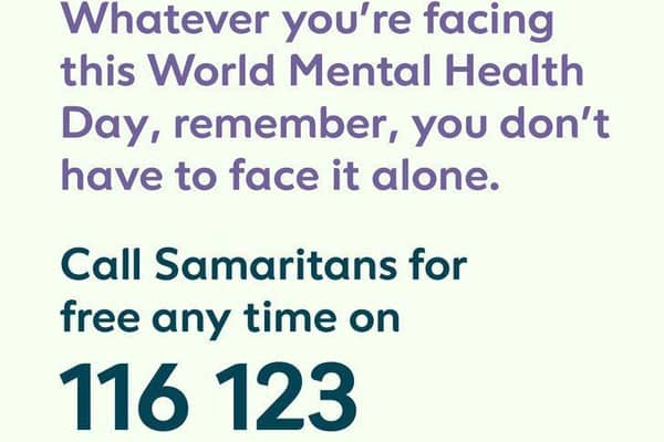 Whatever you're facing this World Mental Health Day, remember, you don't have to face it alone