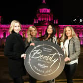 Katrina Doran, judge of the NI Beauty Excellence Awards; Aimee Rourke from Daily Mirror and Belfast Live; Sarah Weir, Director of Weir Events and Laura Shiels from West Coast
 Cooler.