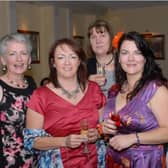 Rosaleen Beattie, Catrina Austin, Niamh Monds, Ann Woods and Dorothy Wright pictured at the Ladies Who Lunch charity fundraiser for NI Leukaemia Research in Magheramorne House in 2012.