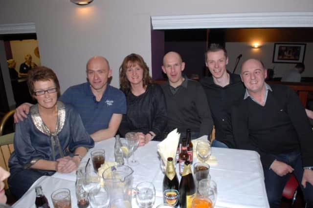Pictured at the 2010 Larne Athletic Club awards night in Chekkers Wine Bar were Arlene and Billy Thompson, Kay and Samuel Drummond, Mark McManus and Trevor Gardiner.