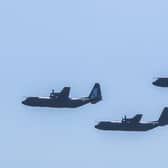 Lisburn photographer Norman Briggs, rnbphotographyni, captured the RAF Hercules planes during their flypast over the city