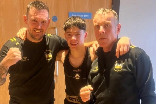 James McCann with Coaches Owen Murphy & Dessie Toman at the Box Cup.