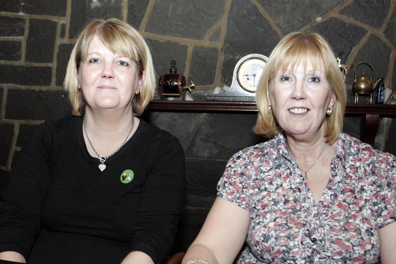 Owner of the Scenic Inn, Joan Carson (left), organiser and quizmaster of a fun quiz on Friday night in aid of Children in Need, pictured along with Anne Christie, who acted as scorekeeper on the night back in 2008