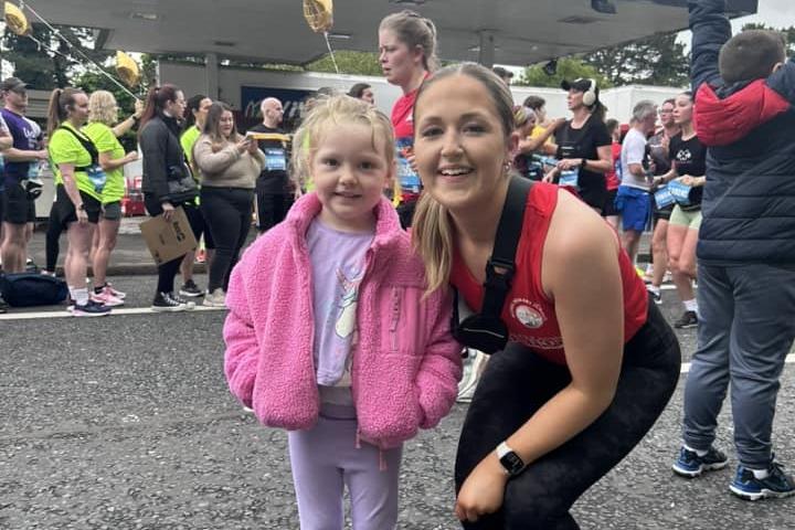 "81 parents and teachers ran in teams or full marathon, raising money for Moira Primary School to get new pitches / playground."