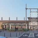 An architect's impression of the new look west mall of Rushmere Shopping Centre, Craigavon, Co Armagh.