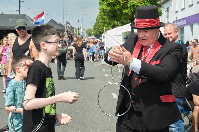 There was plenty of live street entertainment at Cookstown Continental Market.