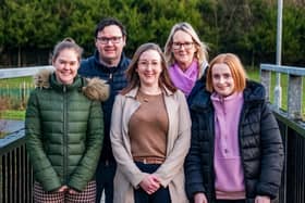 The organising group is made up of Hannah Graham, Katherine Murphy (Building Communities Resource Centre), Zara Hutchinson (Ballymoney Community Fridge), Clare Doherty (Community Rescue Service) and Ballymoney Councillor, Lee Kane. CREDIT BEAM