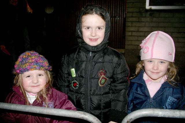 Smiling faces at the Christmas lights switch on in Ballymoney in 2010