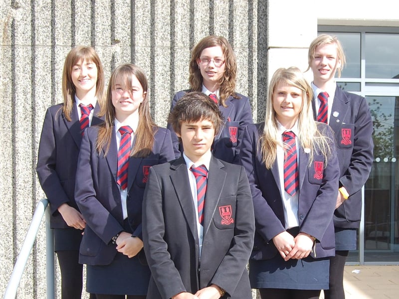 Pupils from Ballymena Academy who won medals in the 2010 Ulster Schools' Athletics championships.