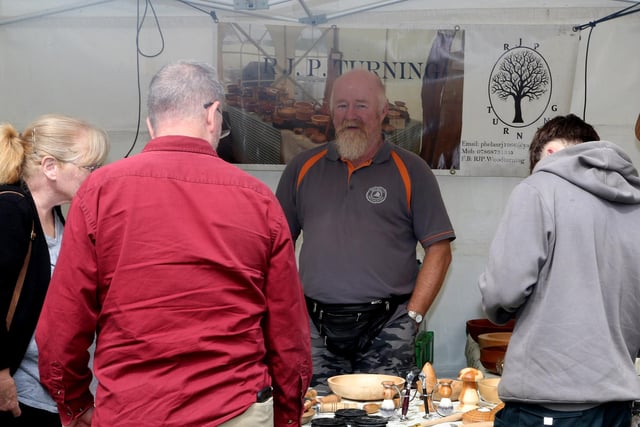 Richard from RPJ Turning pictured at the  Naturally North Coast and Glens Artisan Market held in Ballycastle on  Sunday.