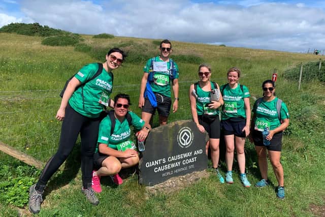 The Mighty Hike participants from the Northern Trust’s Day Opportunities team, Amy Caskey, Danielle Dempsey, Mary Trese Mooney, Carleen Thompson, Sunita Nethery and Stephen Fillis. Credit: Northern Health and Social Care Trust
