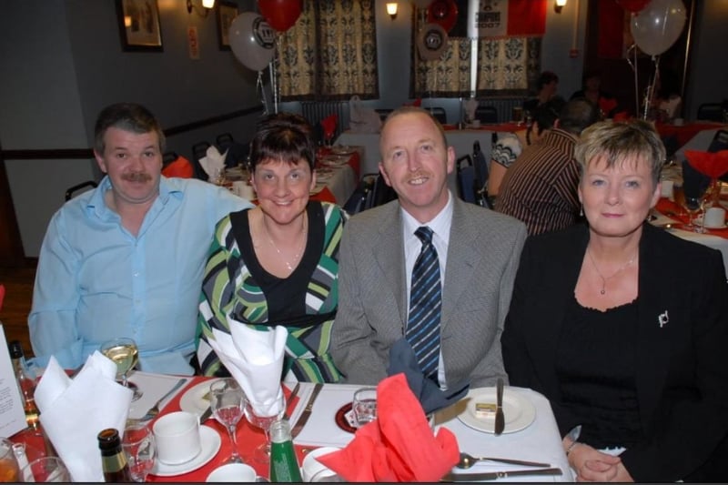 Jim and Chery Evans and Davy and Sharon Mawhinney at the 2007 dinner.