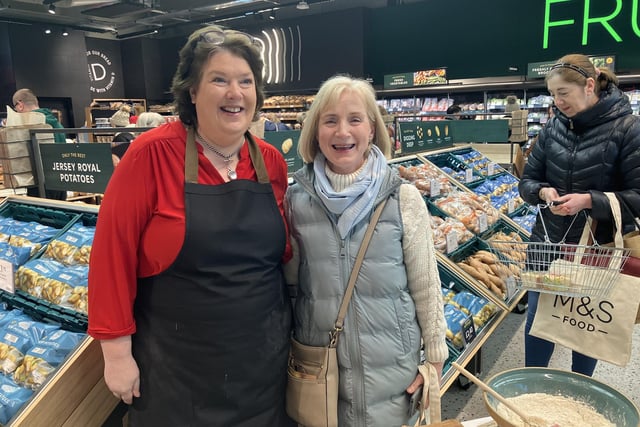 Celebrity chef Paula McIntyre meets M&S shopper Susan Stewart at the opening of the new Coleraine store.
