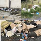 Photographs showing some of the fly-tipping incidents which have been successfully investigated by staff from ABC Council’s Environmental Health team. Picture: ABC Borough Council.