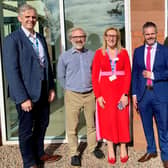 outh Eastern Trust Assistant Director of Estates Services, Jonathan Bradshaw, Acting Head of Psychological Services, Matt McMurray, South Eastern Trust, Director of Finance, Estates and Contracts, Wendy Thompson, Health Minister, Robbie Butler, Community Services Manager, Kieran McAteer and South Eastern Trust, Assistant Director of Adult Learning Disability Services, Robyn Lennox. Pic credit: SEHSCT