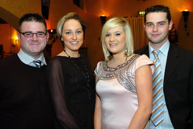 Pictured at the Moneymore Young Farmers Club annual dinner held in 2010 were Rodney Fullerton, Rosaline Mowbray, Sarah McDowell and James Glover.