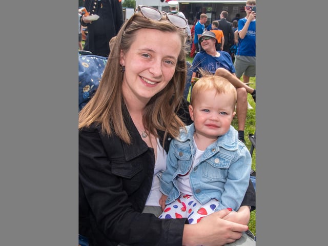 Rebecca Clark pictured with her daughter Darcy Robertson who celebrated her first birthday on Saturday at Scarva. TH 111.
