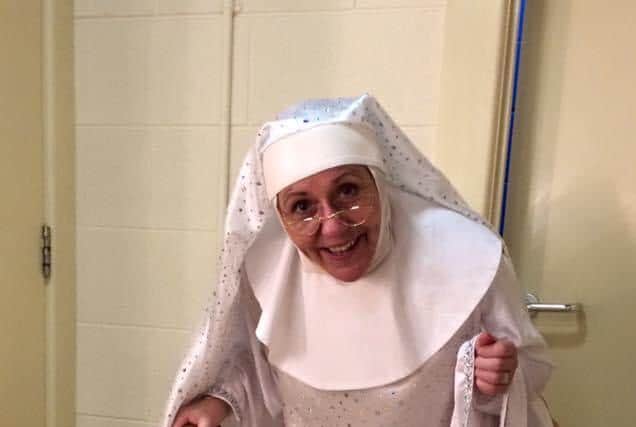 Kate Porter playing Sr Mary Theresa in Sr Act the Musical