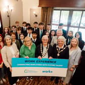 Pupils from Integrated College Glengormley and employers representing Armstrong Solicitors, Antrim and Newtownabbey Borough Council, Kinecx, Belfast International Airport and McKeever Hotels who took part in the Work Experience Programme.
