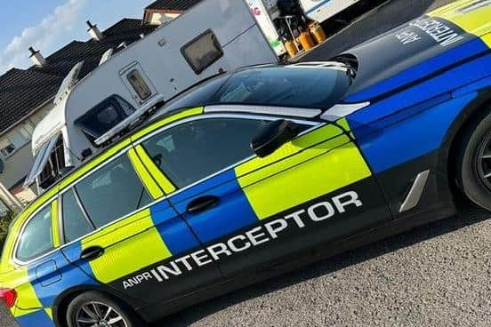 Road Policing Interceptors located and seized this stolen caravan in the Enniskillen area. It had been stolen in England in 2015. Picture: PSNI
