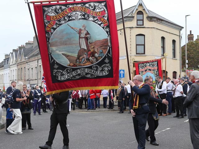 The parade gets underway on Saturday.