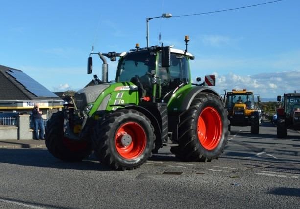 One of the many tractors that took part in the fundraising event.